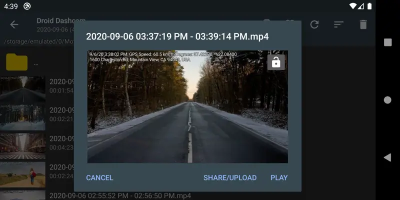 Droid Dashcam - Driving video recorder android App screenshot 2